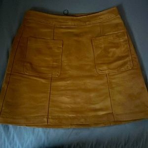 Brown suede skirt